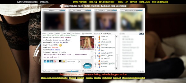 Sexdate en webcamsex via de chat